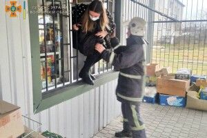 На Волині продавчиня з покупцями застрягли у магазині (Фото)