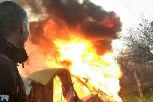 У Києві на Лисій горі спалили табір ромів 