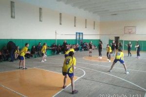 З нагоди Міжнародного Дня 8 Березня дівчата зіграли у волейбол