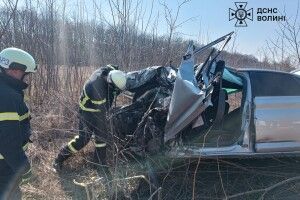 Важке ДТП у Луцькому районі: водія деблокували з понівеченого авто 