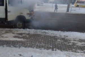 У Луцьку горіла маршрутка-«собача будка» (фото)