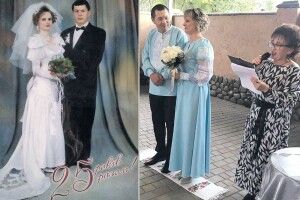 На срібному весіллі постелили той же рушник, на якому вони стояли 25 років тому