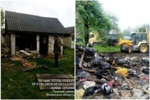 Сміття, яке лучанка накопичувала 10 років, вивезли муніципали (Фото)