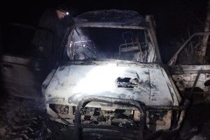 У сусідній області чоловіки підпалили автівку з краденим лісом, щоб знищити докази (Фото)