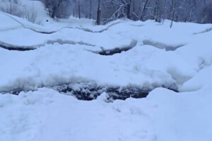 На Закарпатті триває масштабний зсув ґрунту (Фото)