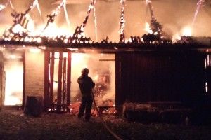 На Рівненщині через пожежу селяни позбулися велосипедів, інструментів та зерна