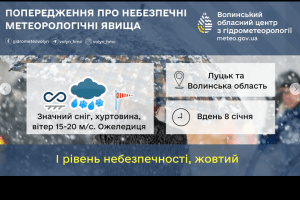На Волині – сильний сніг і хуртовини