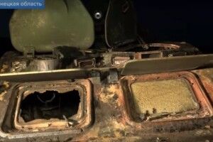 Російські окупанти підбили власний БТР і намагалися видати його за український (Відео)