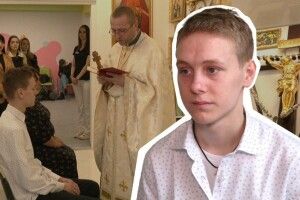 У львівській лікарні охрестили підлітка з Бахмута, якого врятували після вибуху міни