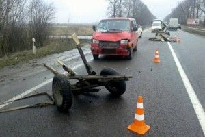 У Шацькому районі легковик зіткнувся із підводою  