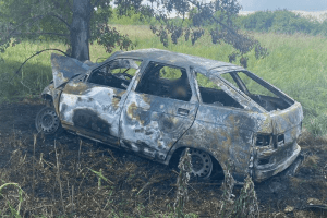 Двоє людей загинули на місці: на Волині автівка влетіла в дерево і спалахнула (Фото)