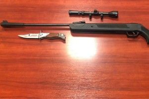 В Устилузі вилучили пневматичну гвинтівку з набоями та ніж