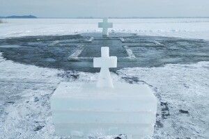 На озері Світязь підготували ополонку для освячення води (Фото)