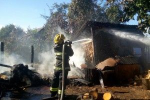 В селі на Рівненщині згоріла дровітня