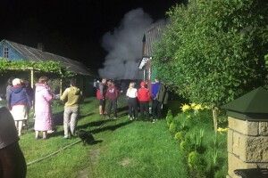 У селі Куснище, що в Любомльському районі, цієї ночі рятували сіно (Фото)