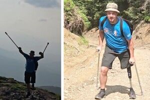 Втратив ногу, але не віру: поранений воїн піднявся на Говерлу 