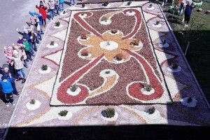 Килими із природних матеріалів прикрасили майданчики луцького дитсадочка