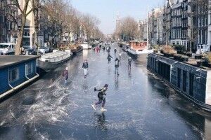 Через люті морози амстердамці перевзулися у ковзани