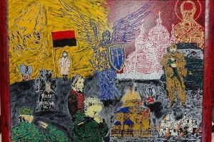 Відомий воїн-капелан з Волині створив дві картини про війну 
