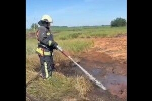 Пожежу торфовища на Волині гасять понад 30 рятувальників (Відео)