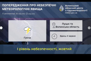 На Волинь суне сильна гроза
