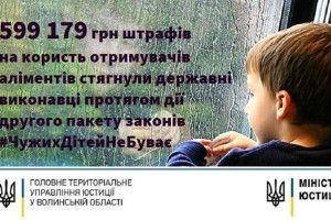 Волинських аліменщиків оштрафували на 600 тисяч гривень 