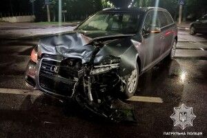Волинські патрульні допомогли песику, який постраждав в ДТП