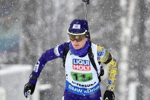 В одиночнй змішаній естафеті Віта Семеренко й Антон Дудченко посіли аж 14 місце