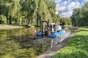 Вода без мулу та сміття: у Луцькому парку чистять канали вперше за 5 років