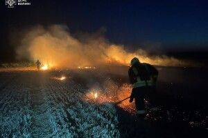 Вогонь на полях: на Волині рятувальники гасили дві пожежі стерні за вечір