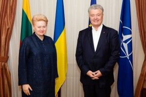 «Не можна повертатись до «звичного ведення справ» з Росією»: Порошенко зустрівся з Грібаускайте 