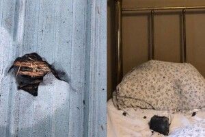 Жінка прокинулася від сильного шуму: на її подушку впав... метеорит (Фото)