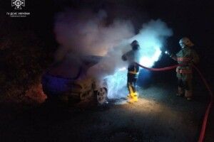 Серед ночі на Волині загорілося авто (Фото)