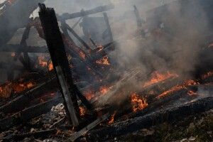 У господарів на Волині до тла згоріла літня кухня (Фото)