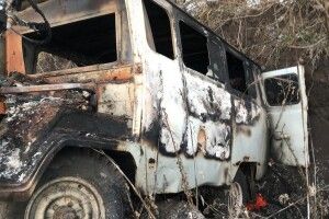 Прикордонники знайшли обгорілий бус ...з ікрою (Відео)