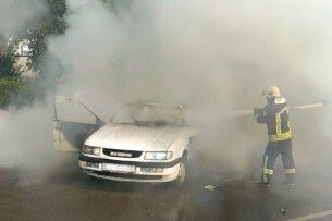 У Луцьку рятувальники ліквідували пожежу легкового автомобіля 