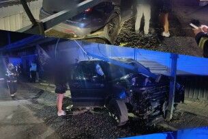 У Луцьку п'яний водій утікав від поліції та врізався в металеву опору