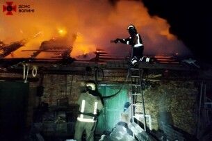Пожежу в селі на Волині гасили аж три підрозділи вогнеборців