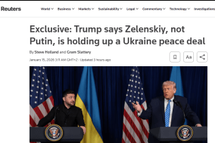 Трамп вважає, що більше не хоче укласти мирну угоду не путін, а Зеленський