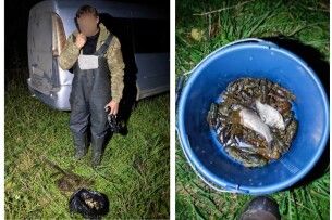 Наловив раків на майже 90 тисяч: на Волині затримали браконьєра
