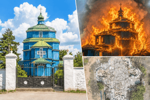 росіяни знищили дерев’яну козацьку церкву, зведену без жодного цвяха
