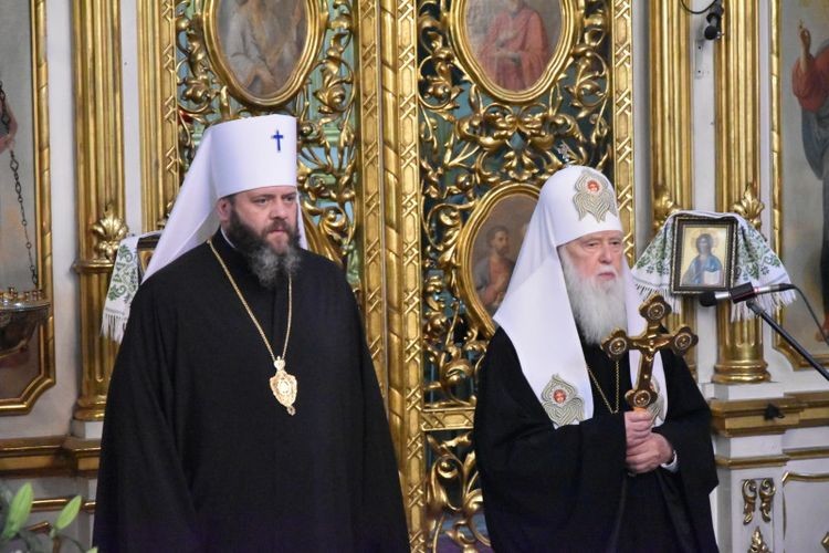 У соборі Святійший Патріарх Київський і всієї Руси-України Філарет звернувся до вірян із промовою.