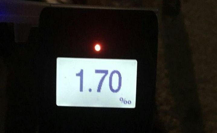 29-річний водій пройшов перевірку на вміст алкоголю в крові на місці – 1,70 проміле.