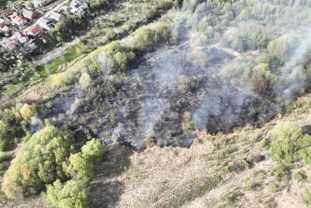 Показали, як в обласному центрі Волині ліквідовували загорання на Гнідавському болоті (Відео) 