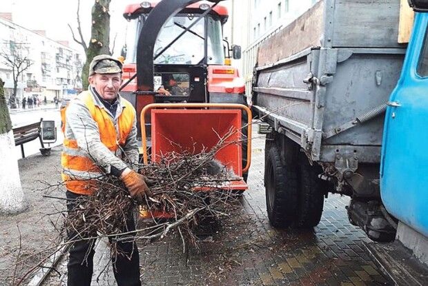 У Луцьку гілляччя переробляють на щепу й опалюють будинки