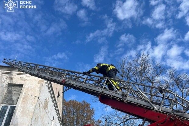 «Пожежа» з пошуком «потерпілого»: на Волині пройшли тактико-спеціальні навчання (Відео)