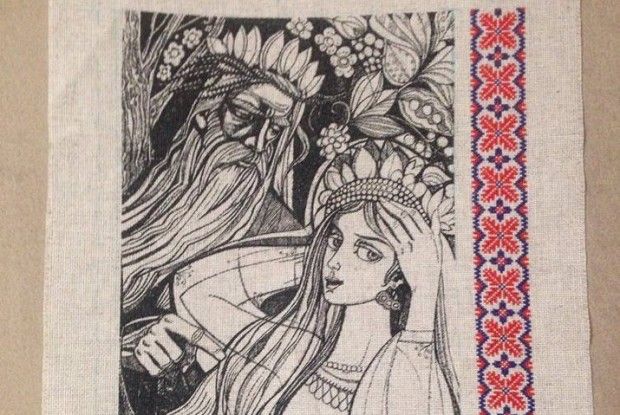 Визнана майстриня почала вишивати ілюстрацію до «Лісової пісні»