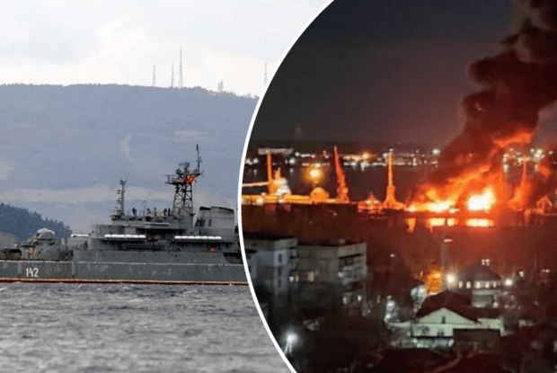 І великий десантний корабель «новочеркаськ» попрямував услід за крейсером «москва»! (Відео)