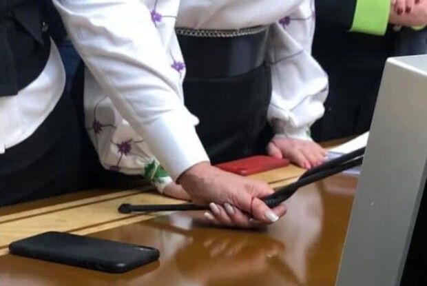 Під час сварок у Раді Тимошенко зламала Разумкову мікрофон та поранилася