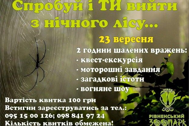 Рівненським екстремалам пропонують заблукати в нічному лісі